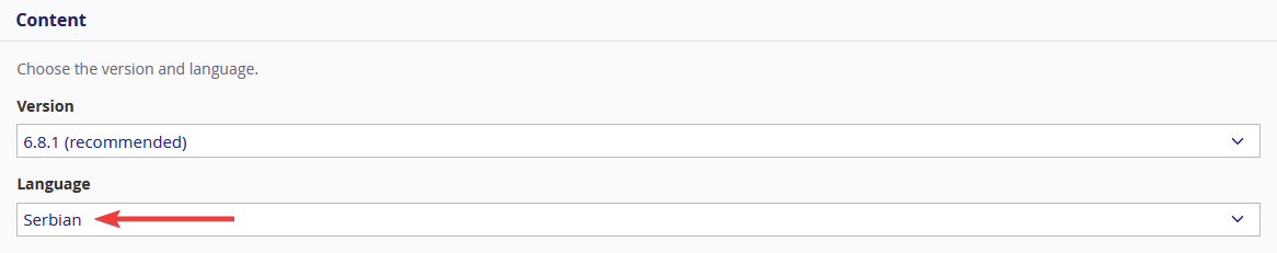 Installatron WordPress Language