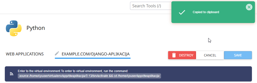 python app enviroment