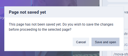 sitejet page not saved