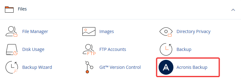 Acronis Backup cPanel
