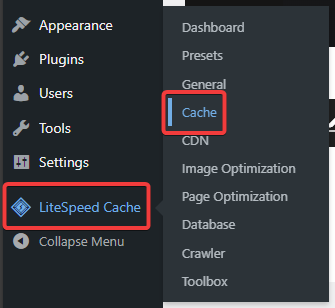 wordpress litespeed cache