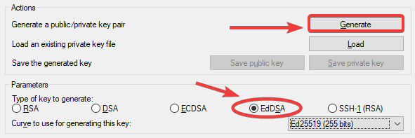 puttygen - generisanje kljuca