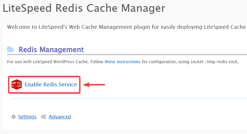 enable redis cache