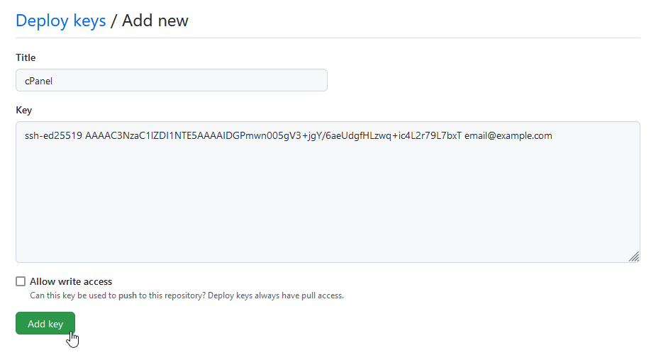 Github deploy keys