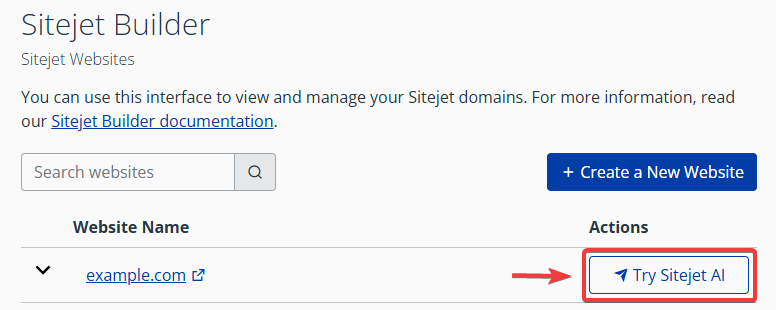 sitejet create website